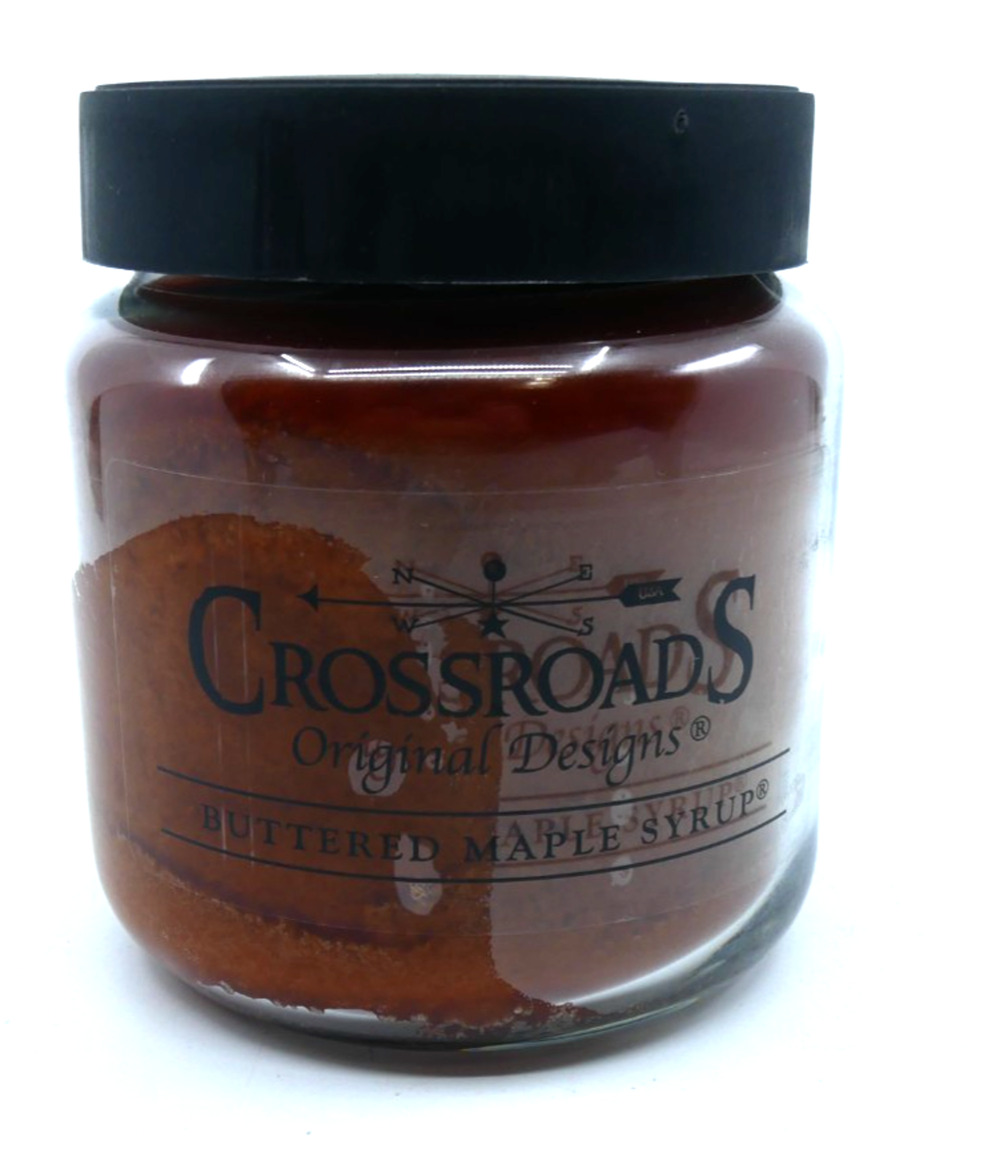 Crossroads Candle 16 Ounce Jar Candle - Buttered Maple Syrup, Red Orange